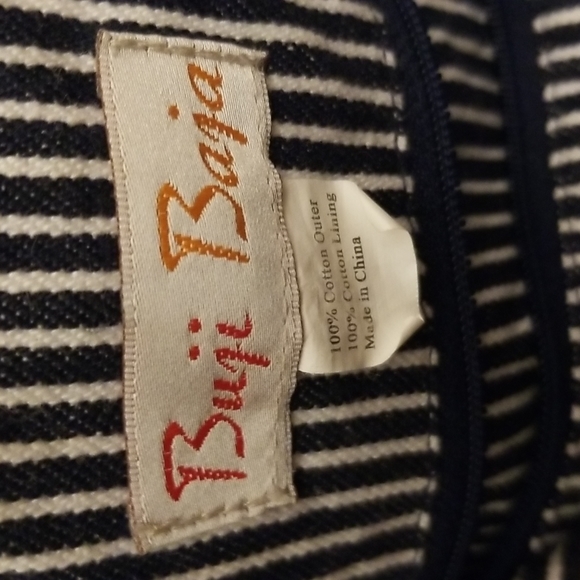 Blue & White striped nautical totes bag - Picture 5 of 10